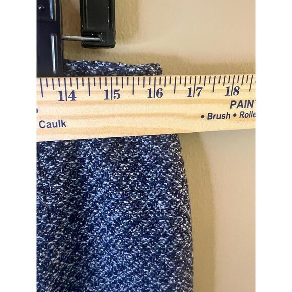 Escada Blue White Tweed Knee Length Wool Silk Pencil Skirt Womens Size US14 - Picture 6 of 10